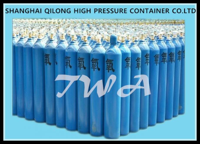 Tanque de oxigênio comprimido industrial azul do cilindro de gás 0.3-80L do aço sem emenda