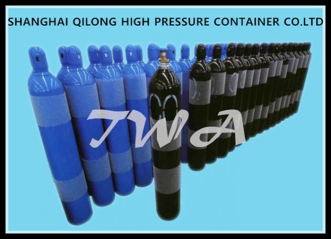 Tanque de oxigênio comprimido industrial azul do cilindro de gás 0.3-80L do aço sem emenda