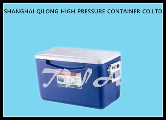 China Parte superior branca e caixa azul duráveis, caixa plástica forte do refrigerador do gelo do refrigerador da capacidade de rolamento da carga fornecedor