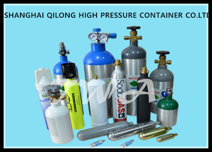 Cilindro de gás de alta pressão da segurança do PONTO 0.85L do cilindro de gás da liga de alumínio para a bebida do CO2 do uso